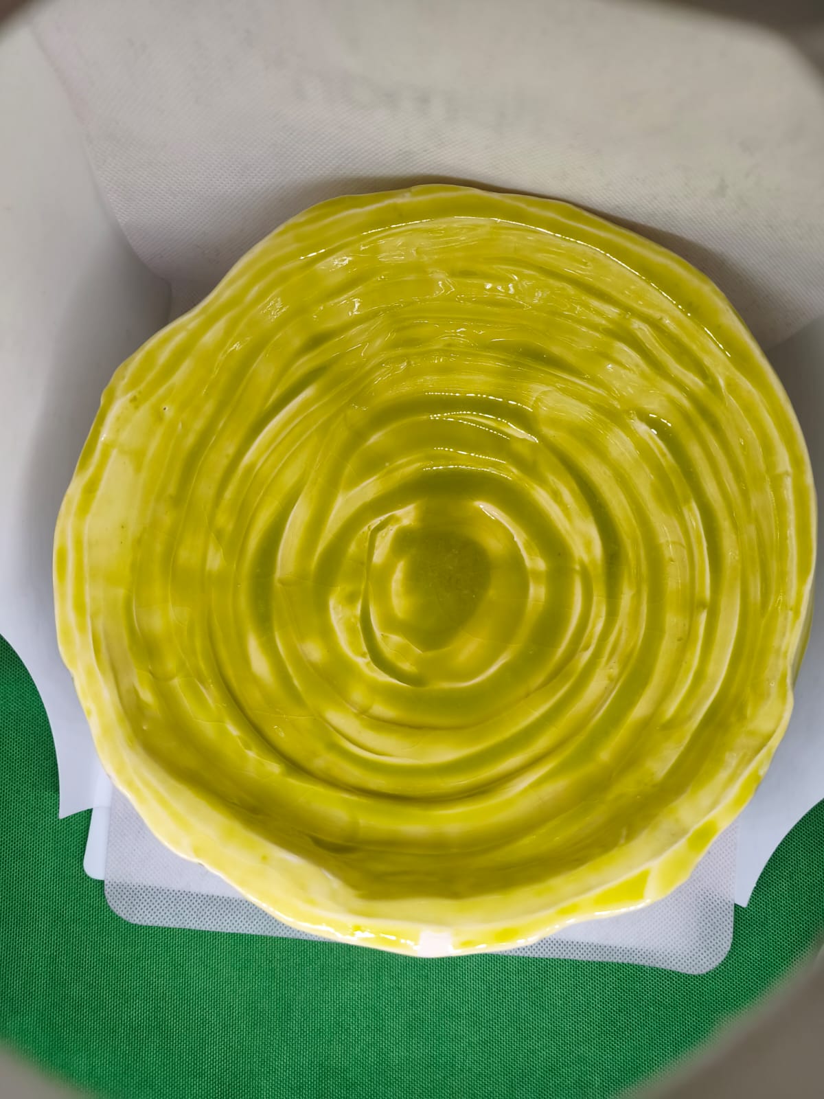 Bowl amarillo de cerámica artesanal